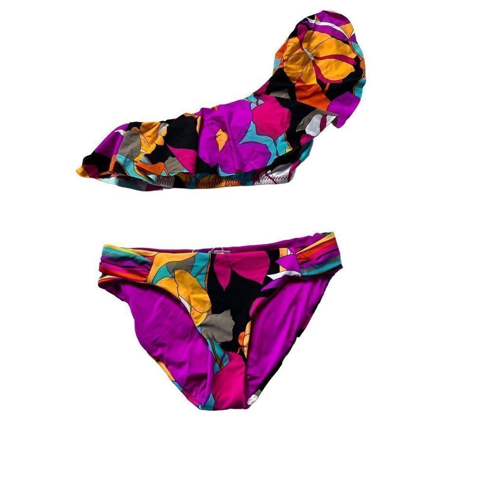Trina Turk Women's Multi-Color Floral Print 2-Piece Bikini Set Size 2 NWT